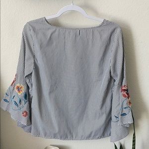 Striped Blouse with cute stitching